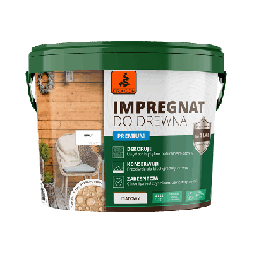 Impregnat akrylowy do drewna PREMIUM biały 5L Dragon