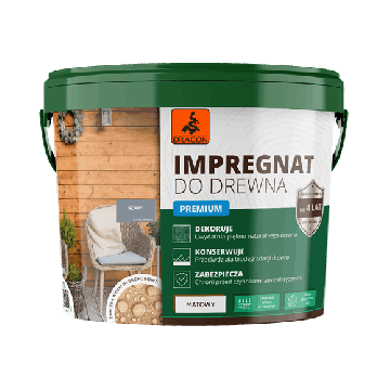 Impregnat akrylowy do drewna PREMIUM szary 5L Dragon