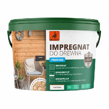 Impregnat akrylowy do drewna PREMIUM heban 10L Dragon