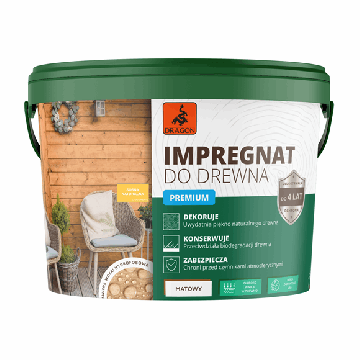 Impregnat akrylowy do drewna PREMIUM sosna naturalna 10L Dragon