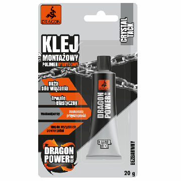 Klej montażowy Dragon Power polimer hybrydowy bezbarwny 20g Dragon