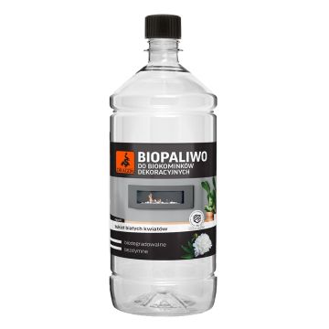 Biopaliwo do biokominków dekoracyjnych bukiet białych kwiatów 1L Dragon