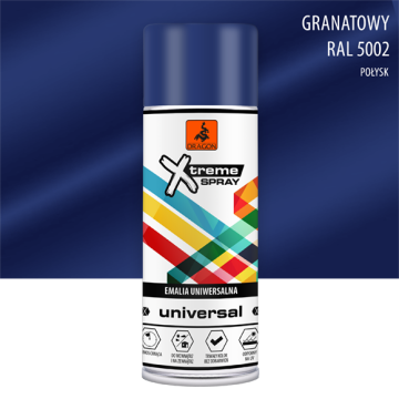 Emalia uniwersalna w aerozolu granatowy RAL 5002 400ml Dragon