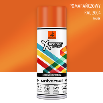 Emalia uniwersalna w aerozolu pomarańczowy RAL 2004 400ml Dragon