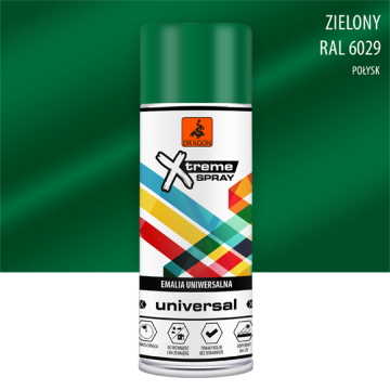 Emalia uniwersalna w aerozolu zielony RAL 6029 400ml Dragon