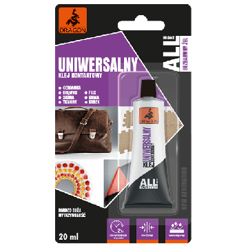 Klej uniwersalny kontaktowy bezbarwny 20ml Dragon