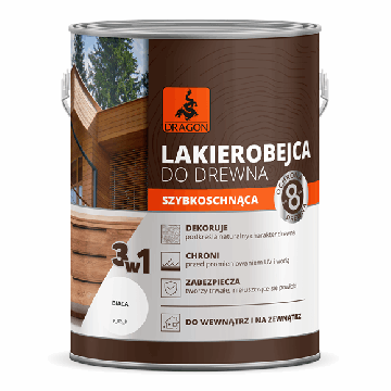 Lakierobejca do drewna szybkoschnąca szara 2,5L Dragon