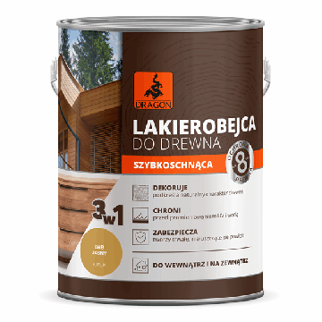 Lakierobejca do drewna szybkoschnąca Dąb jasny 2,5L Dragon