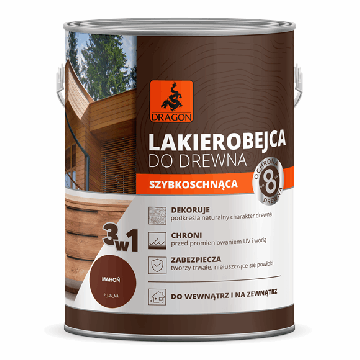 Lakierobejca do drewna szybkoschnąca mahoń 2,5L Dragon