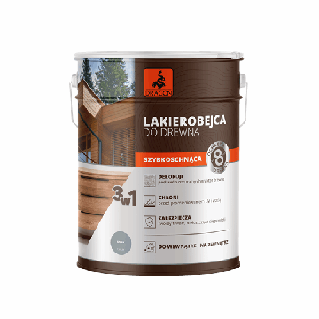 Lakierobejca do drewna szybkoschnąca szara 5L