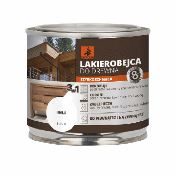 Lakierobejca do drewna szybkoschnąca biała 200ml Dragon