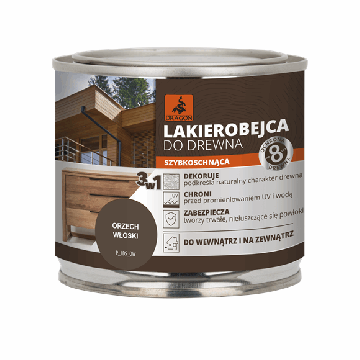 Lakierobejca do drewna szybkoschnąca orzech włoski 200ml