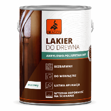 Lakier akrylowo-poliuretanowy do drewna bezbarwny matowy 2,5L