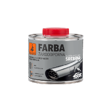 Farba żaroodporna srebrna 500ml Dragon